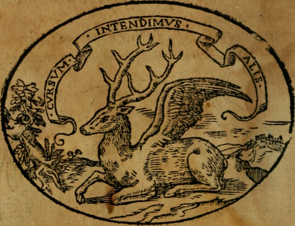 An illustration from Dialogo dell'imprese militari et amorose, 1574, leaf 17