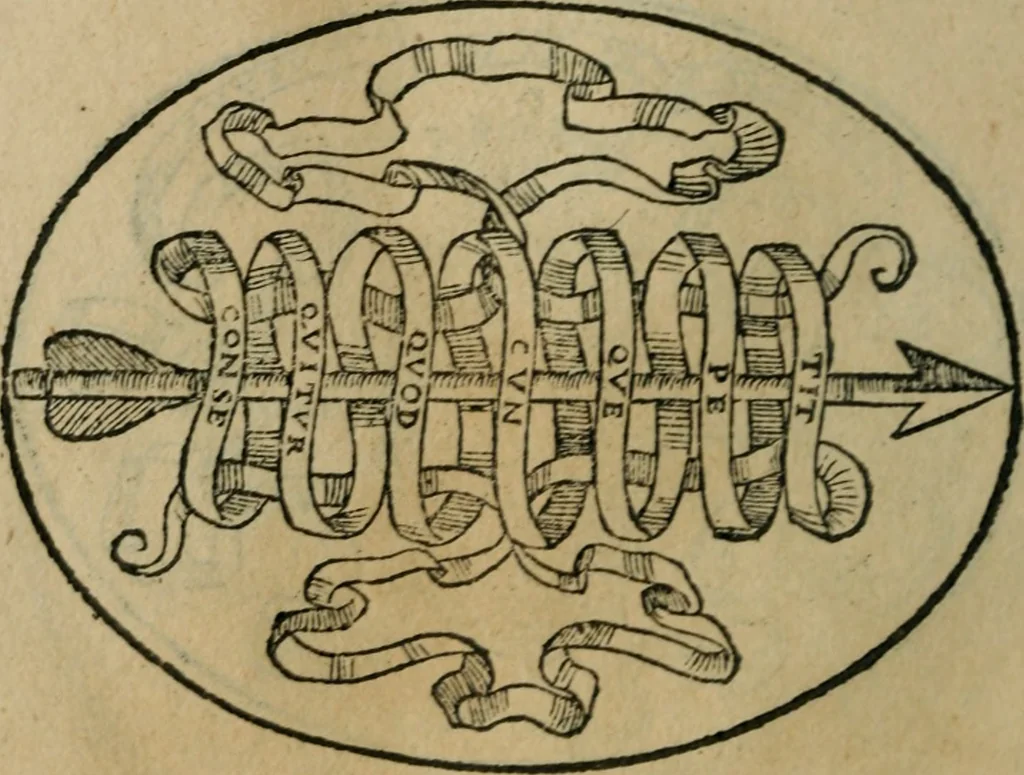 An illustration from Dialogo dell'imprese militari et amorose, 1574, leaf 185