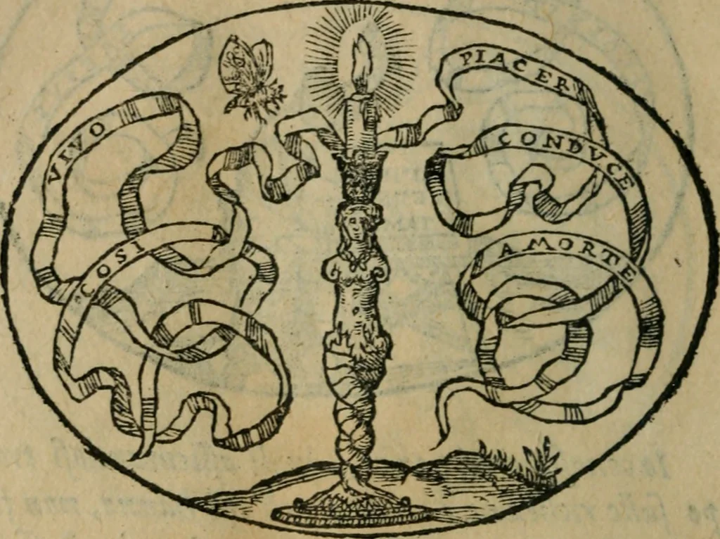 An illustration from Dialogo dell'imprese militari et amorose, 1574, leaf 189
