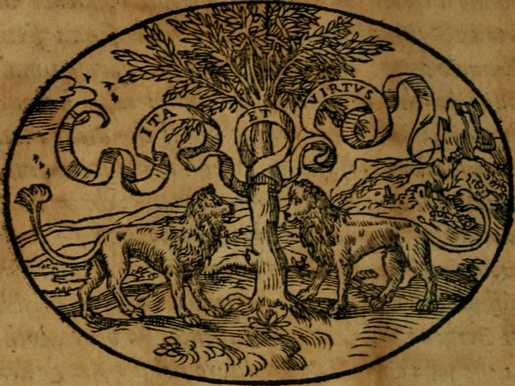An illustration from Dialogo dell'imprese militari et amorose, 1574, leaf 19