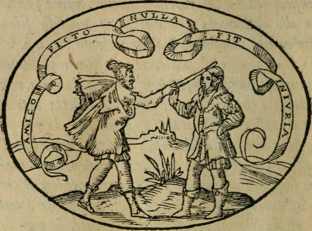 An illustration from Dialogo dell'imprese militari et amorose, 1574, leaf 191