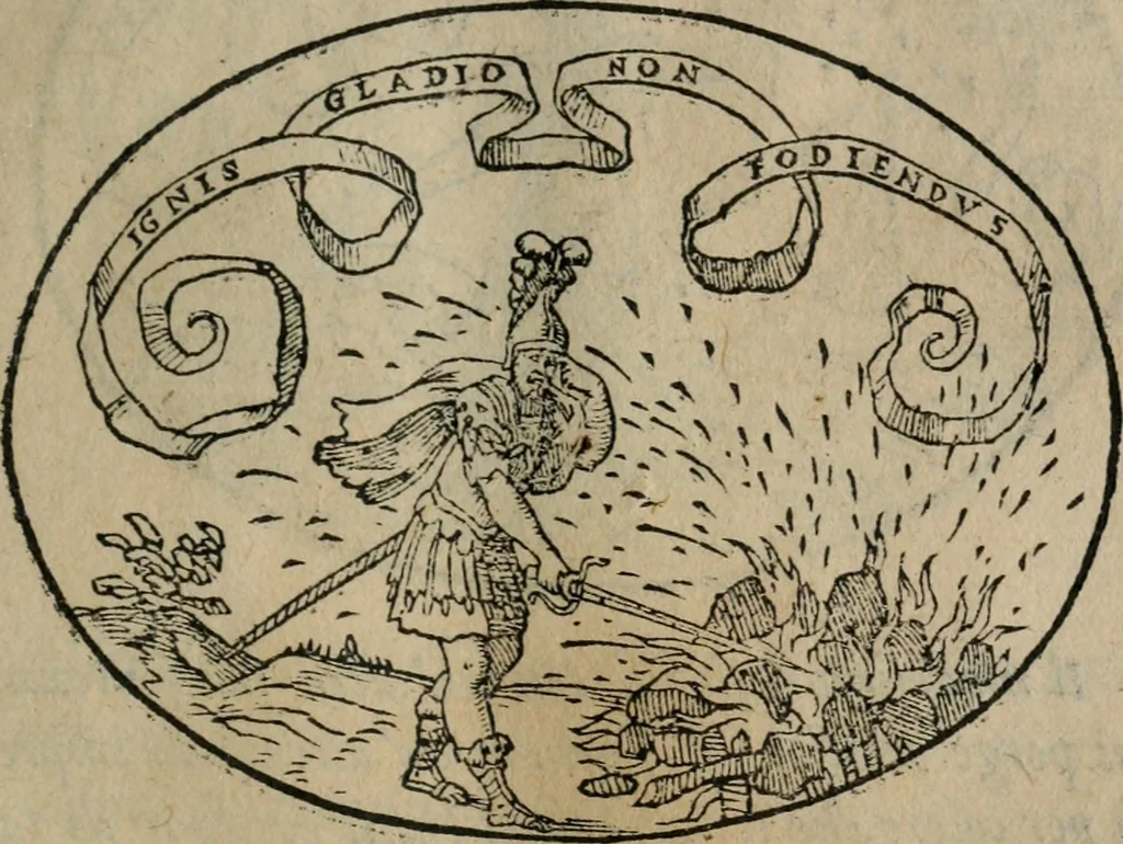 An illustration from Dialogo dell'imprese militari et amorose, 1574, leaf 192
