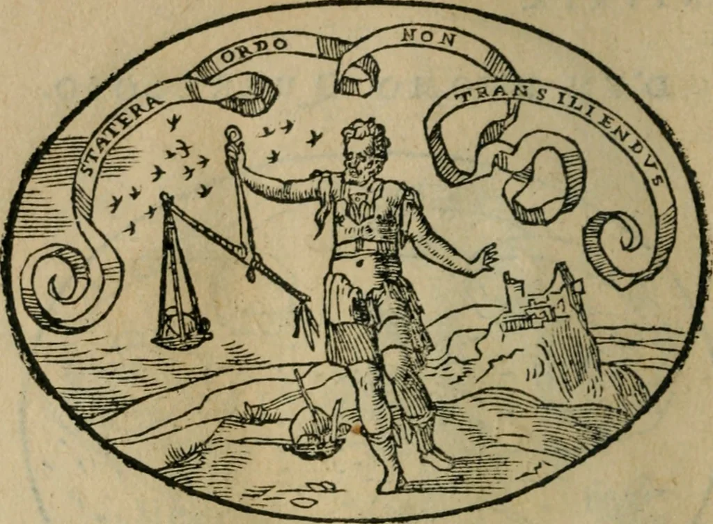 An illustration from Dialogo dell'imprese militari et amorose, 1574, leaf 193
