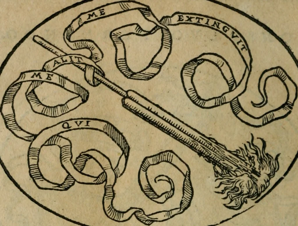 An illustration from Dialogo dell'imprese militari et amorose, 1574, leaf 203