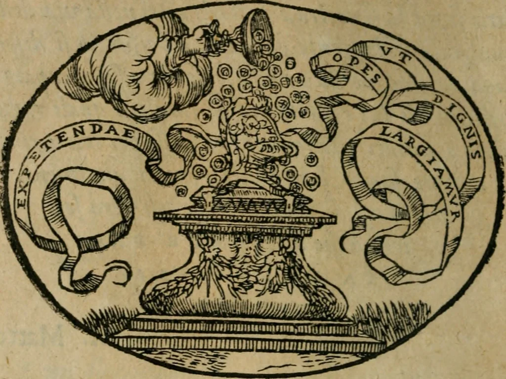 An illustration from Dialogo dell'imprese militari et amorose, 1574, leaf 211