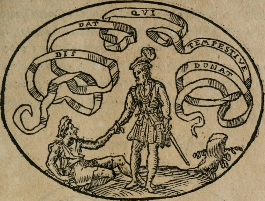 An illustration from Dialogo dell'imprese militari et amorose, 1574, leaf 216