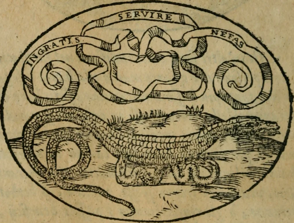 An illustration from Dialogo dell'imprese militari et amorose, 1574, leaf 217