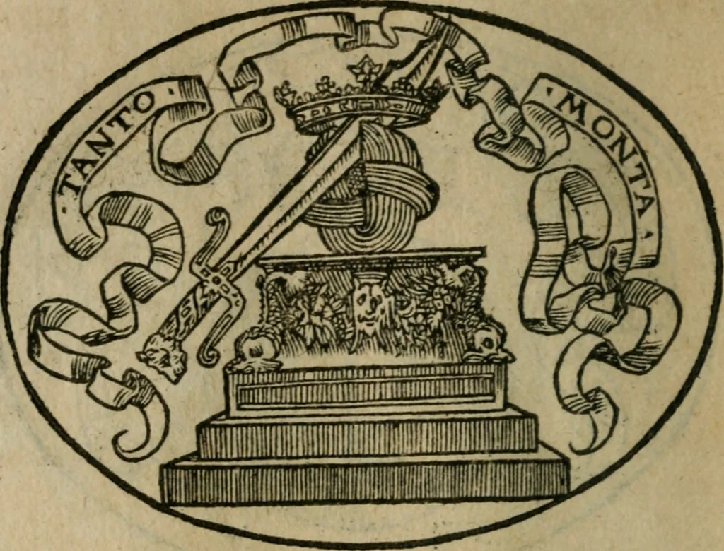 An illustration from Dialogo dell'imprese militari et amorose, 1574, leaf 35