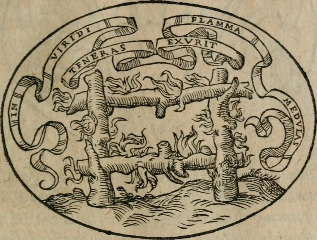 An illustration from Dialogo dell'imprese militari et amorose, 1574, leaf 52