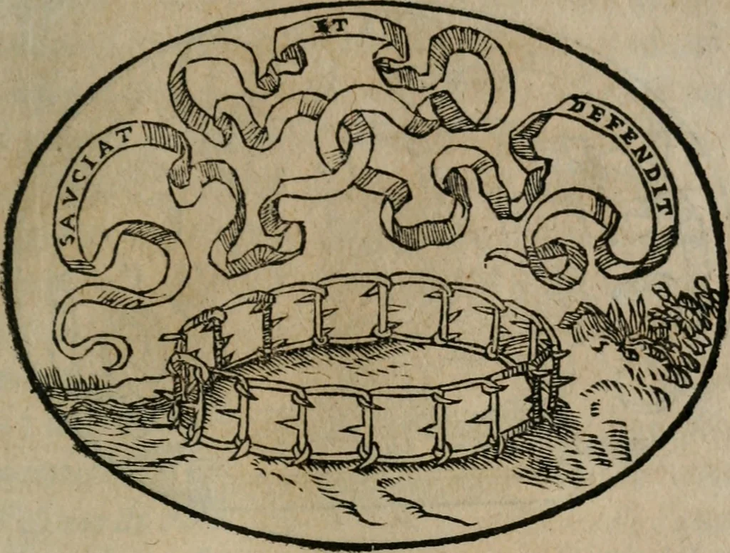 An illustration from Dialogo dell'imprese militari et amorose, 1574, leaf 66