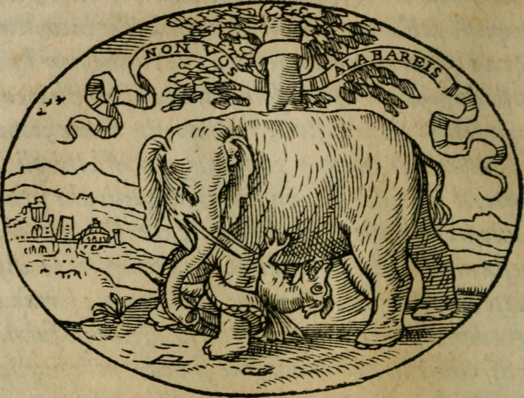 An illustration from Dialogo dell'imprese militari et amorose, 1574, leaf 89