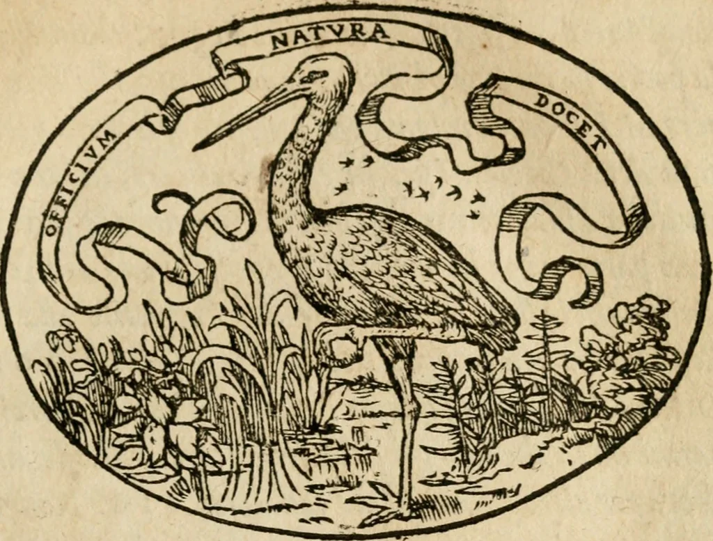 An illustration from Dialogo dell'imprese militari et amorose di Monsignor Giouio, vescouo di Nocera : et del S. Gabriel Symeoni fiorentino : con vn ragionamento di M. Lodouico Domenichi, nel medesimo soggetto : con la tauola, 1574, leaf 110