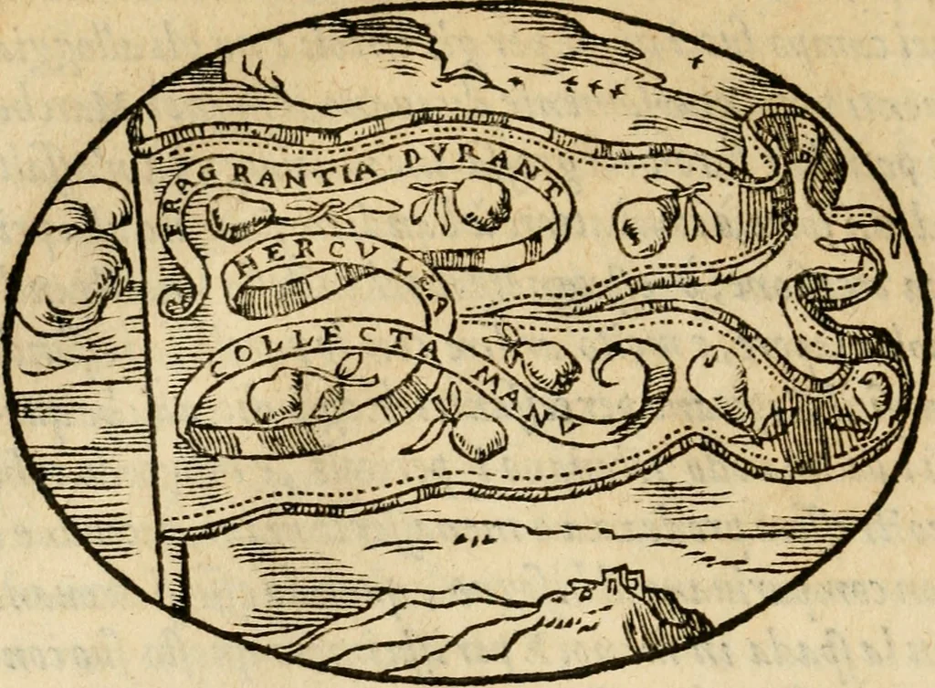 An illustration from Dialogo dell'imprese militari et amorose di Monsignor Giouio, vescouo di Nocera : et del S. Gabriel Symeoni fiorentino : con vn ragionamento di M. Lodouico Domenichi, nel medesimo soggetto : con la tauola, 1574, leaf 131