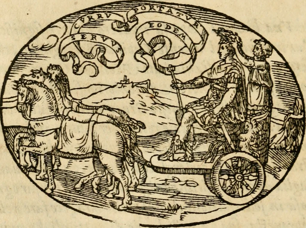 An illustration from Dialogo dell'imprese militari et amorose di Monsignor Giouio, vescouo di Nocera : et del S. Gabriel Symeoni fiorentino : con vn ragionamento di M. Lodouico Domenichi, nel medesimo soggetto : con la tauola, 1574, leaf 133