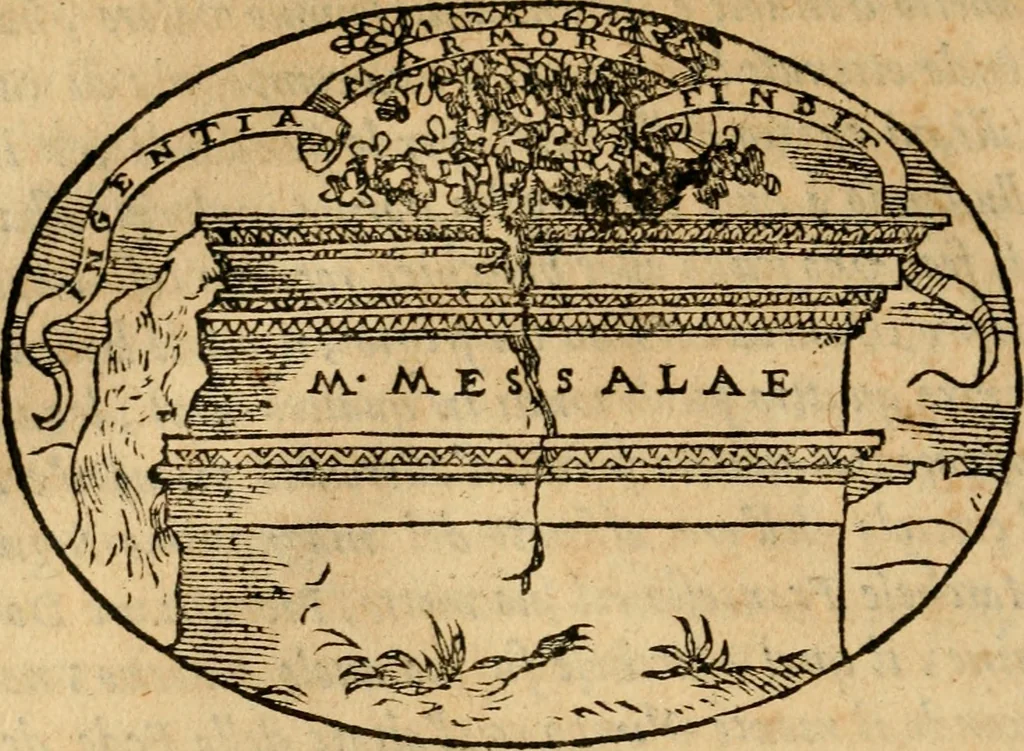 An illustration from Dialogo dell'imprese militari et amorose di Monsignor Giouio, vescouo di Nocera : et del S. Gabriel Symeoni fiorentino : con vn ragionamento di M. Lodouico Domenichi, nel medesimo soggetto : con la tauola, 1574, leaf 149