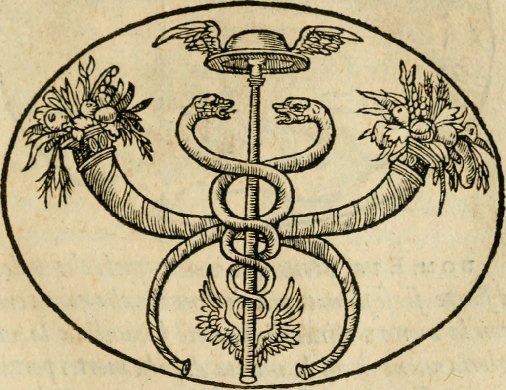 An illustration from Dialogo dell'imprese militari et amorose di Monsignor Giouio, vescouo di Nocera : et del S. Gabriel Symeoni fiorentino : con vn ragionamento di M. Lodouico Domenichi, nel medesimo soggetto : con la tauola, 1574, leaf 160