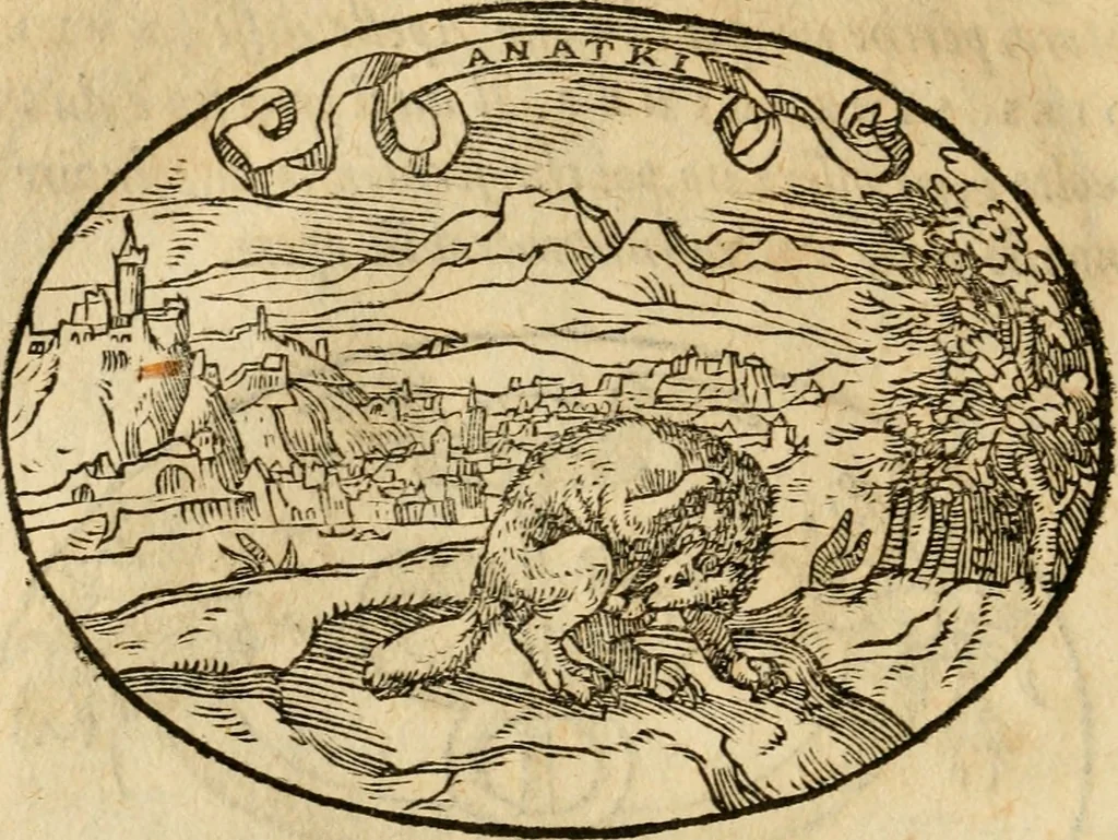 An illustration from Dialogo dell'imprese militari et amorose di Monsignor Giouio, vescouo di Nocera : et del S. Gabriel Symeoni fiorentino : con vn ragionamento di M. Lodouico Domenichi, nel medesimo soggetto : con la tauola, 1574, leaf 161