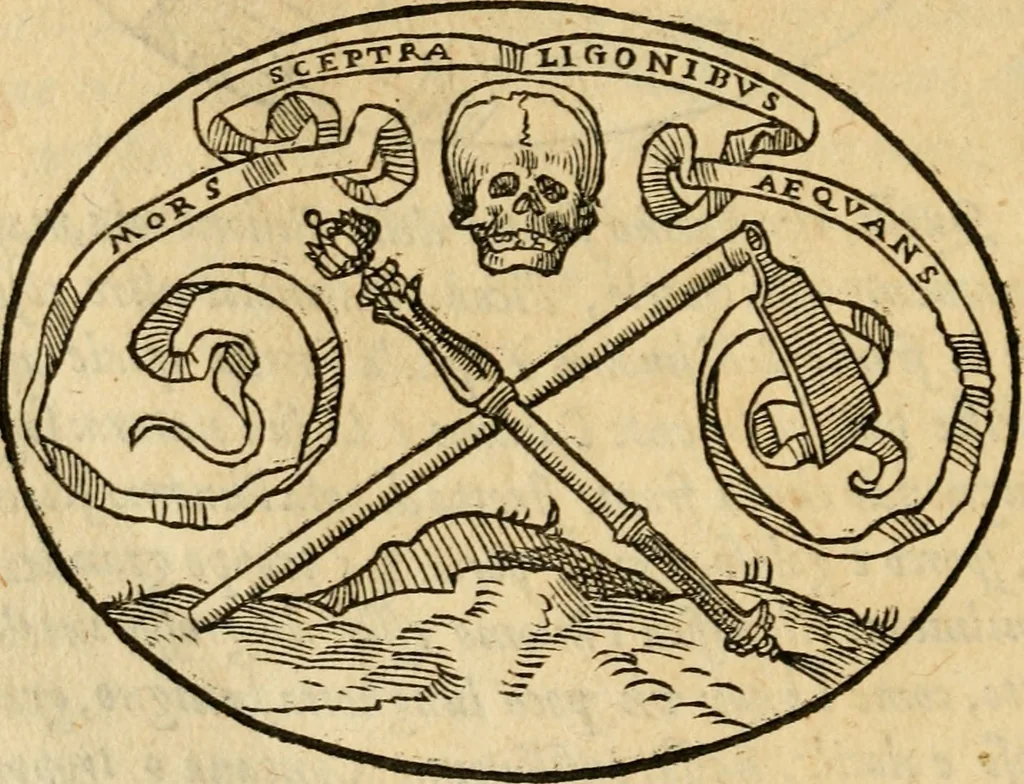 An illustration from Dialogo dell'imprese militari et amorose di Monsignor Giouio, vescouo di Nocera : et del S. Gabriel Symeoni fiorentino : con vn ragionamento di M. Lodouico Domenichi, nel medesimo soggetto : con la tauola, 1574, leaf 209