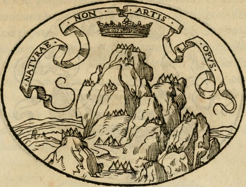 An illustration from Dialogo dell'imprese militari et amorose di Monsignor Giouio, vescouo di Nocera : et del S. Gabriel Symeoni fiorentino : con vn ragionamento di M. Lodouico Domenichi, nel medesimo soggetto : con la tauola, 1574, leaf 44