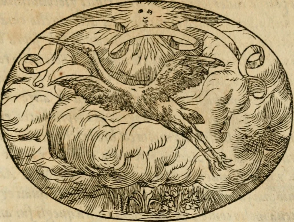 An illustration from Dialogo dell'imprese militari et amorose di Monsignor Giouio, vescouo di Nocera : et del S. Gabriel Symeoni fiorentino : con vn ragionamento di M. Lodouico Domenichi, nel medesimo soggetto : con la tauola, 1574, leaf 74
