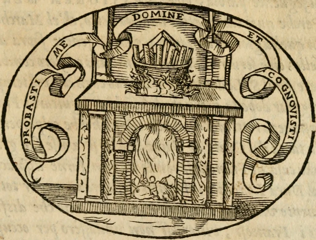 An illustration from Dialogo dell'imprese militari et amorose di Monsignor Giouio, vescouo di Nocera : et del S. Gabriel Symeoni fiorentino : con vn ragionamento di M. Lodouico Domenichi, nel medesimo soggetto : con la tauola, 1574, leaf 82