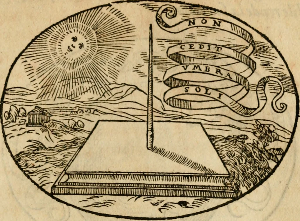 An illustration from Dialogo dell'imprese militari et amorose di Monsignor Giouio, vescouo di Nocera : et del S. Gabriel Symeoni fiorentino : con vn ragionamento di M. Lodouico Domenichi, nel medesimo soggetto : con la tauola, 1574, leaf 84