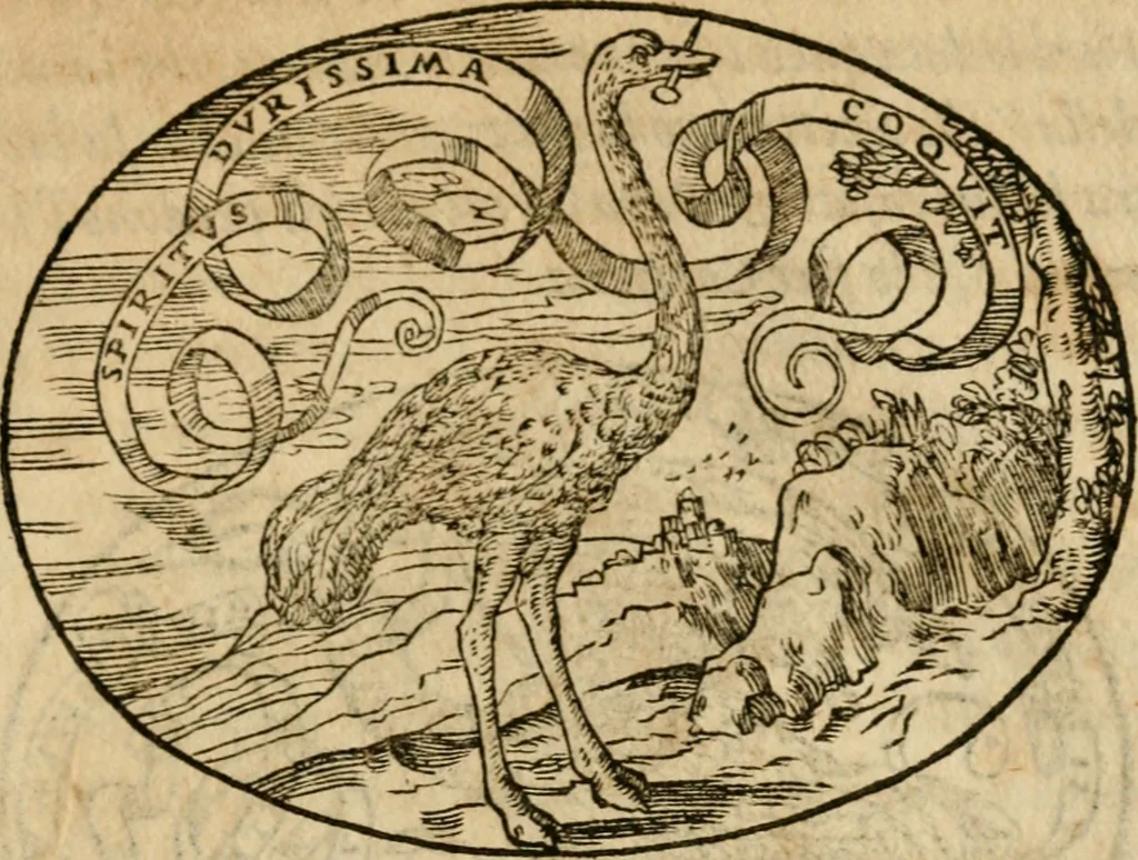 An illustration from Dialogo dell'imprese militari et amorose di Monsignor Giouio, vescouo di Nocera : et del S. Gabriel Symeoni fiorentino : con vn ragionamento di M. Lodouico Domenichi, nel medesimo soggetto : con la tauola, 1574, leaf 98