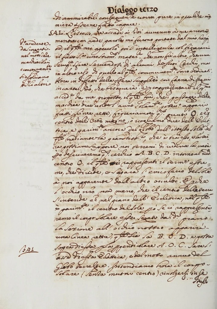 An illustration from Dialogo di Galileo Galilei ... : doue ne i congressi di quattro giornate si discorre sopra i due massimi sistemi del mondo tolemaico, e copernicano : proponendo indeterminatamente le ragioni filosofiche, e naturali tanto per l'una, quanto per l'altra parte, 1632, leaf 362