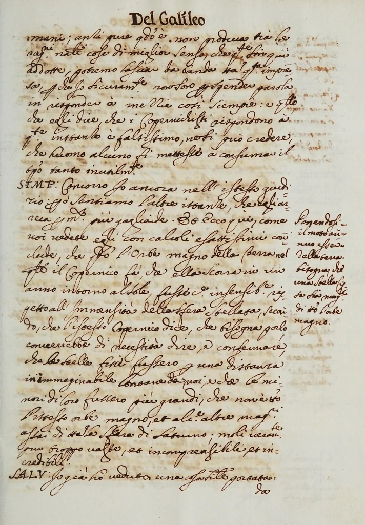 An illustration from Dialogo di Galileo Galilei ... : doue ne i congressi di quattro giornate si discorre sopra i due massimi sistemi del mondo tolemaico, e copernicano : proponendo indeterminatamente le ragioni filosofiche, e naturali tanto per l'una, quanto per l'altra parte, 1632, leaf 377