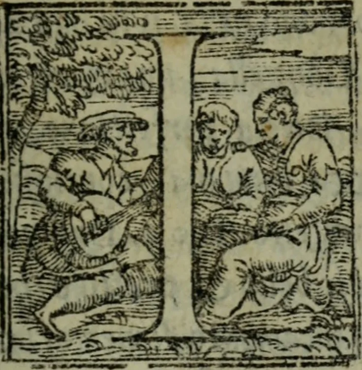An illustration from Dialogo di M. Lodovico Dolce della institution delle donne : da lui stesso in questa quarta impressione riueduto, e di piu utili cose ampliato, & con la tauola delle cose piu degne di memoria, 1560, leaf 14