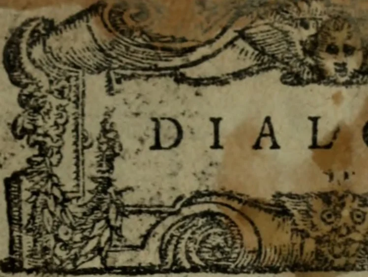 An illustration from Dialogo di M. Lodovico Dolce della institution delle donne : da lui stesso in questa quarta impressione riueduto, e di piu utili cose ampliato, & con la tauola delle cose piu degne di memoria, 1560, leaf 6