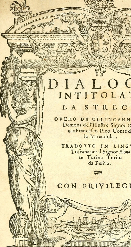 An illustration from Dialogo intitolato La strega, overgo de gli inganni de demoni; dell' ... Giouan Francesco Pico conte de la Mirandola, 1555, leaf 4
