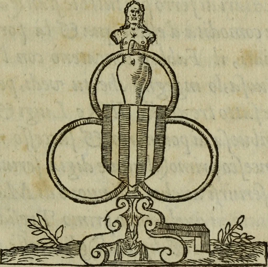 An illustration from Dialogo Pio Et Specvlativo : Con diuerse sentenze Latine & volgari, 1560, leaf 112