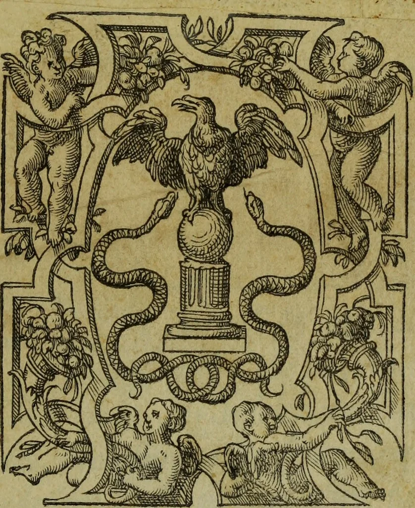 An illustration from Dialogo Pio Et Specvlativo : Con diuerse sentenze Latine & volgari, 1560, leaf 8