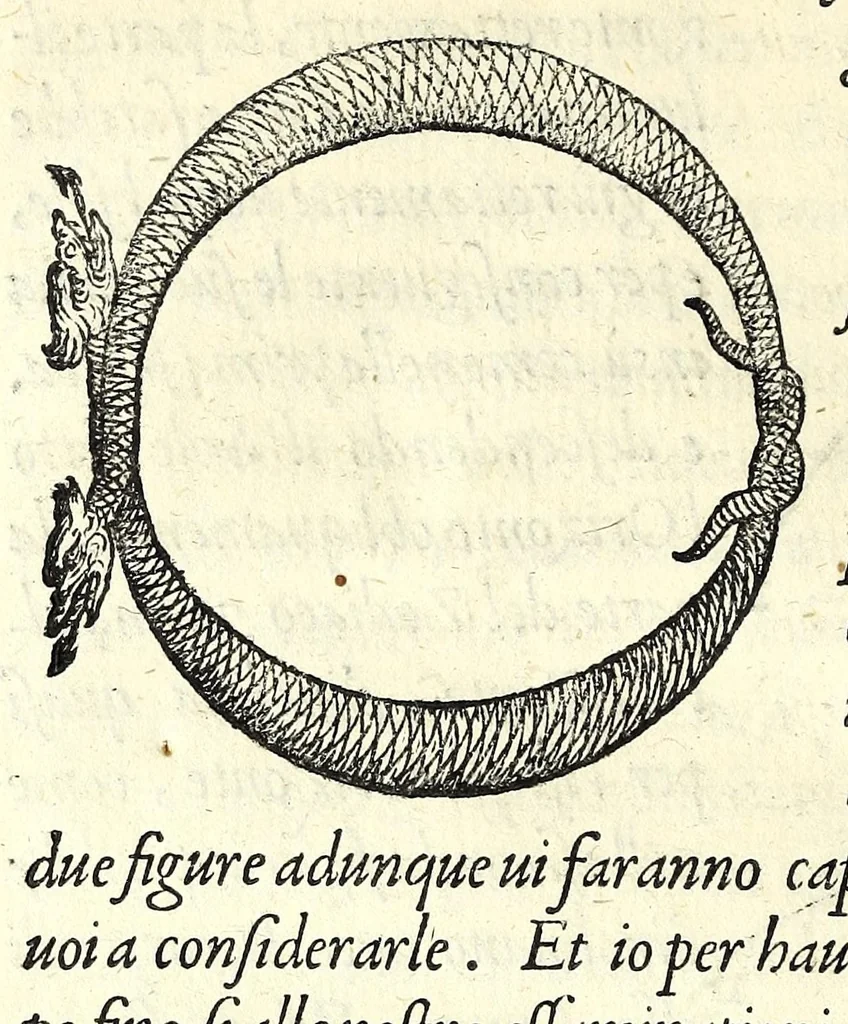 An illustration from Dialogo sopra la sfera del mondo, 1579, leaf 154