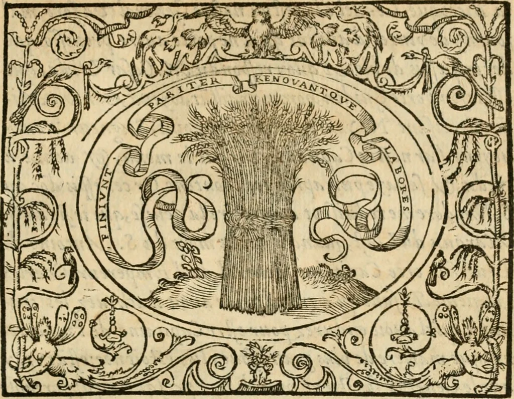 An illustration from Dialogue des devises d'armes et d'amovrs du S. Pavlo Iovio : avec un discours M. Loys Dominique sur le mesme subiet, 1561, leaf 112