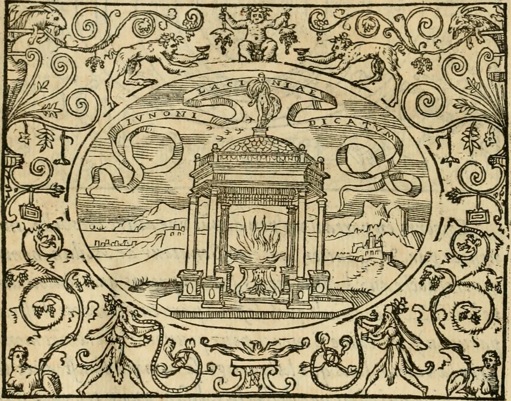 An illustration from Dialogue des devises d'armes et d'amovrs du S. Pavlo Iovio : avec un discours M. Loys Dominique sur le mesme subiet, 1561, leaf 115