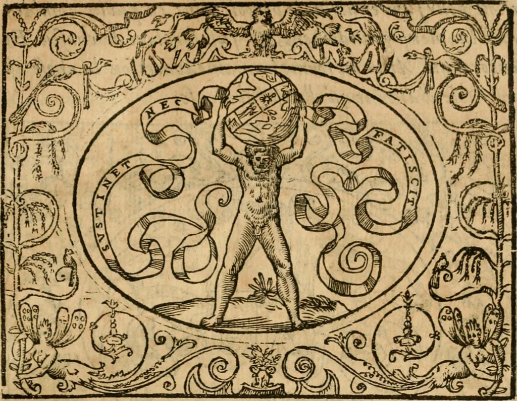 An illustration from Dialogue des devises d'armes et d'amovrs du S. Pavlo Iovio : avec un discours M. Loys Dominique sur le mesme subiet, 1561, leaf 132