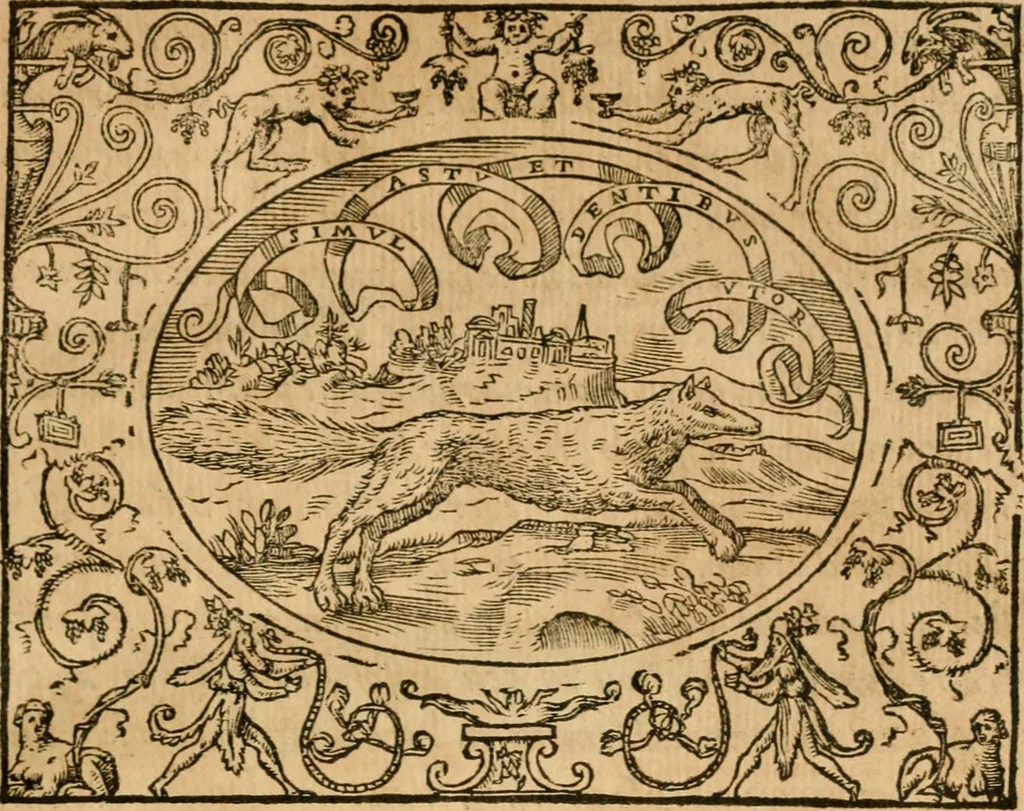 An illustration from Dialogue des devises d'armes et d'amovrs du S. Pavlo Iovio : avec un discours M. Loys Dominique sur le mesme subiet, 1561, leaf 156