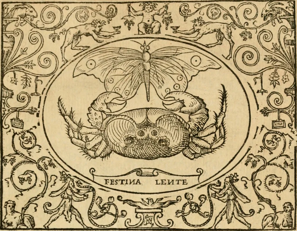 An illustration from Dialogue des devises d'armes et d'amovrs du S. Pavlo Iovio : avec un discours M. Loys Dominique sur le mesme subiet, 1561, leaf 222