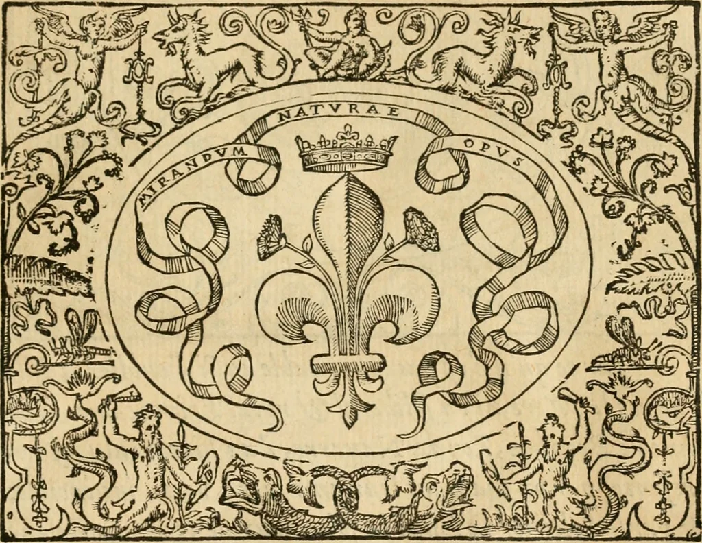 An illustration from Dialogue des devises d'armes et d'amovrs du S. Pavlo Iovio : avec un discours M. Loys Dominique sur le mesme subiet, 1561, leaf 226