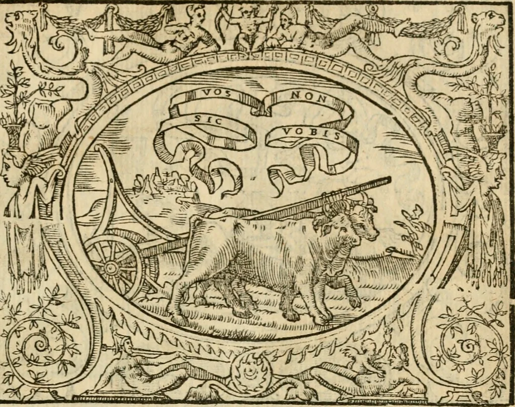 An illustration from Dialogue des devises d'armes et d'amovrs du S. Pavlo Iovio : avec un discours M. Loys Dominique sur le mesme subiet, 1561, leaf 238