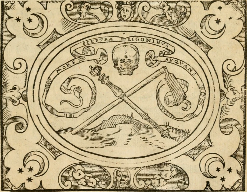 An illustration from Dialogue des devises d'armes et d'amovrs du S. Pavlo Iovio : avec un discours M. Loys Dominique sur le mesme subiet, 1561, leaf 256
