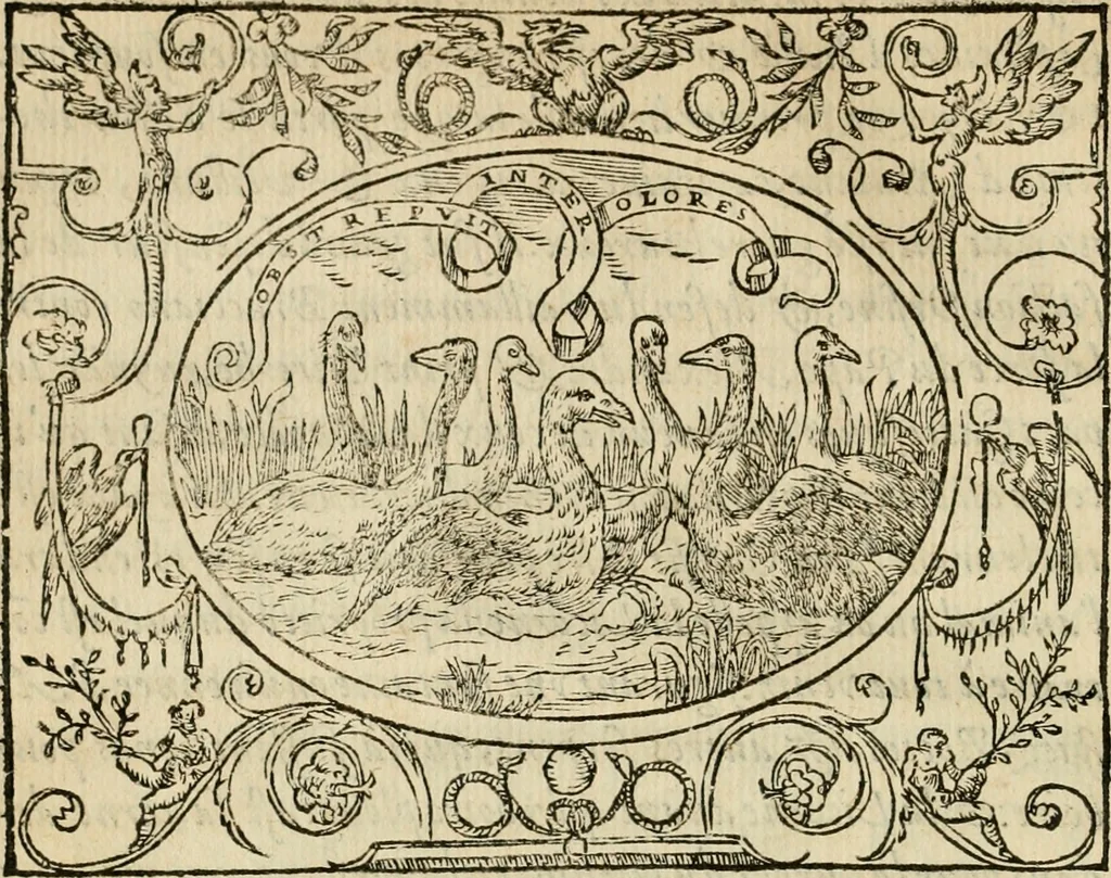 An illustration from Dialogue des devises d'armes et d'amovrs du S. Pavlo Iovio : avec un discours M. Loys Dominique sur le mesme subiet, 1561, leaf 73