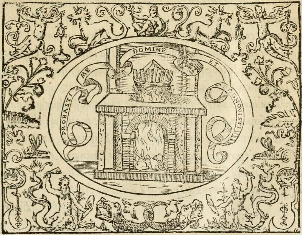 An illustration from Dialogue des devises d'armes et d'amovrs du S. Pavlo Iovio : avec un discours M. Loys Dominique sur le mesme subiet, 1561, leaf 74