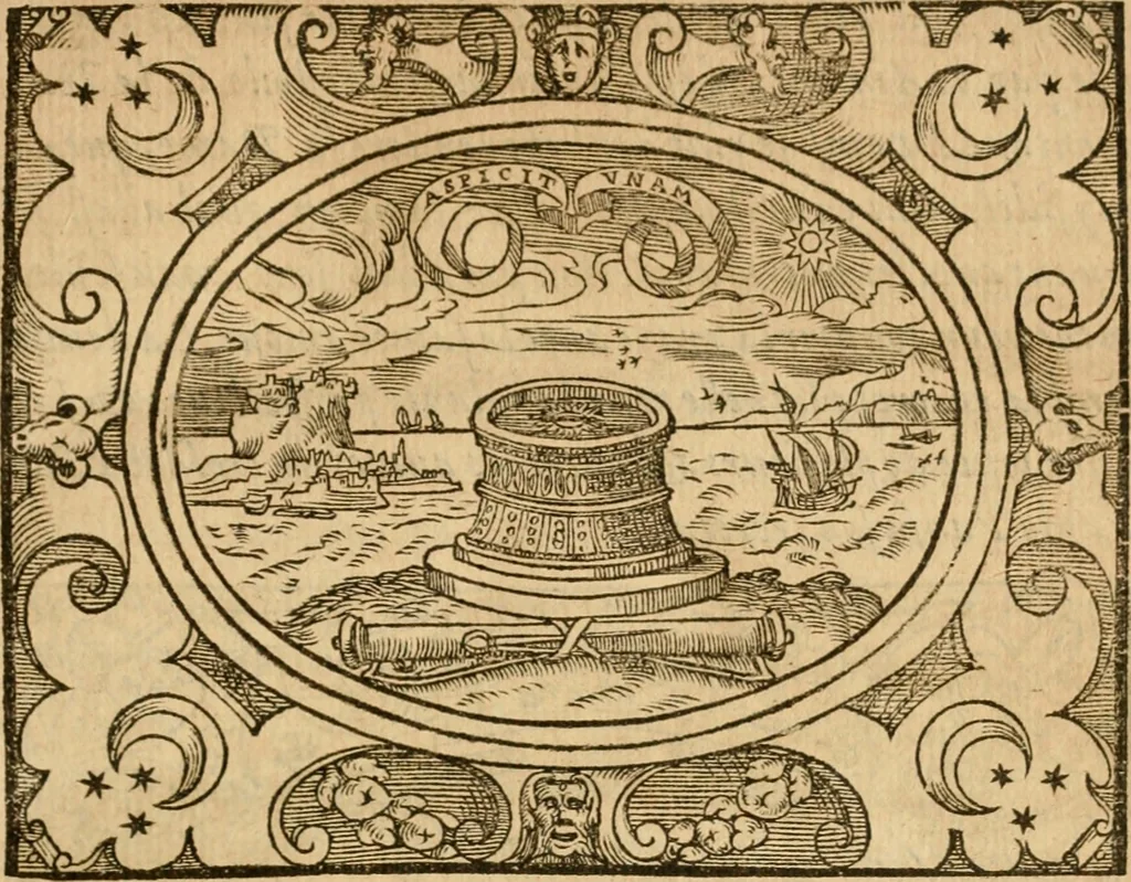 An illustration from Dialogue des devises d'armes et d'amovrs du S. Pavlo Iovio : avec un discours M. Loys Dominique sur le mesme subiet, 1561, leaf 86