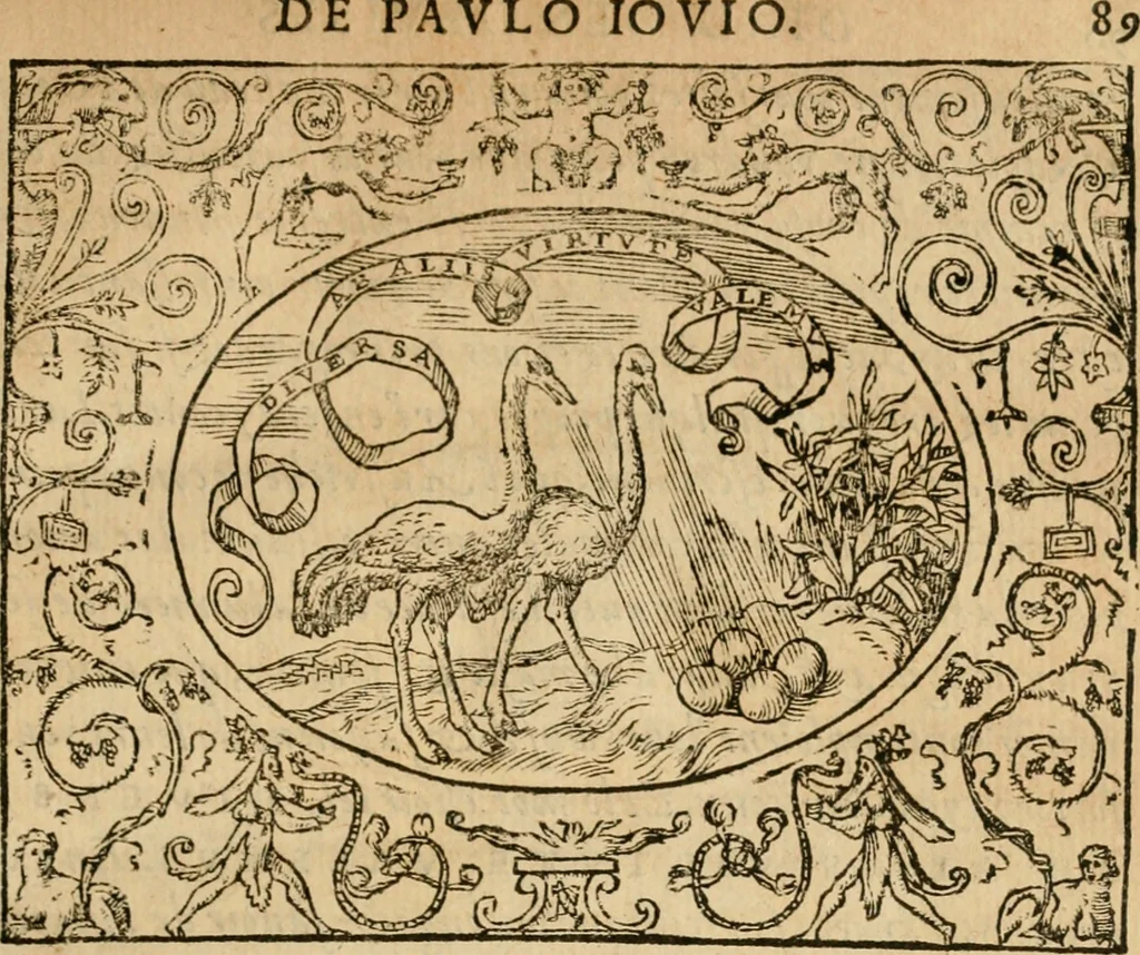 An illustration from Dialogue des devises d'armes et d'amovrs du S. Pavlo Iovio : avec un discours M. Loys Dominique sur le mesme subiet, 1561, leaf 92
