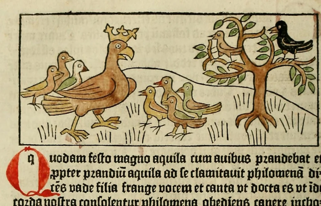 An illustration from Dyalog[us] creaturaru[m] moralizat[us] : omni materie morali iocu[n]do et edificatiuo modo applicabilis, leaf 118