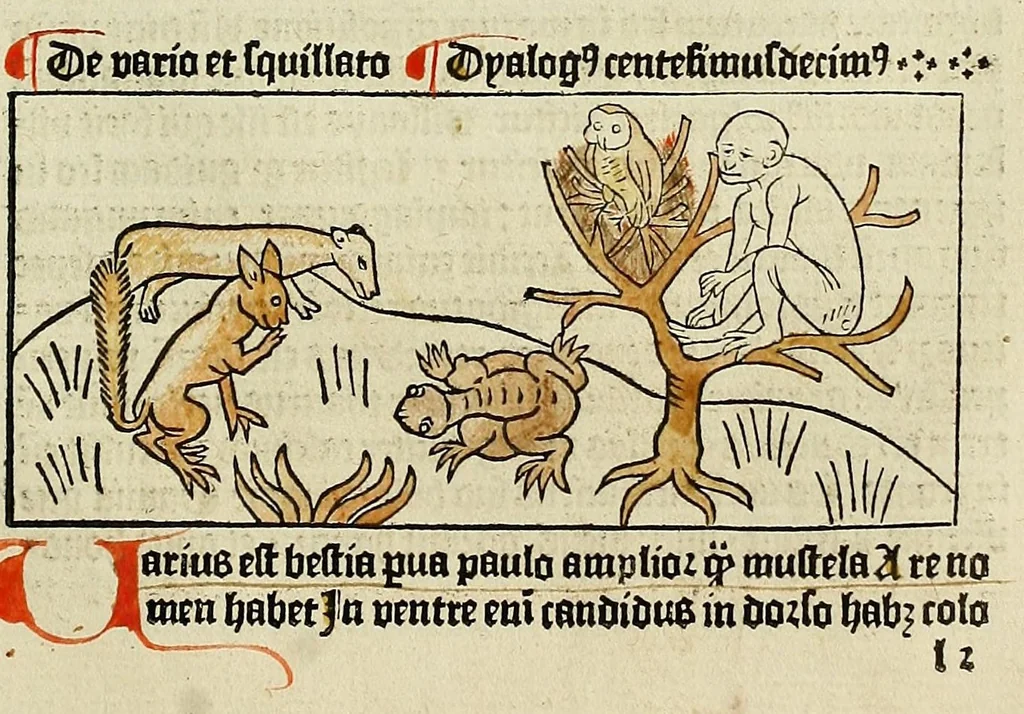 An illustration from Dyalog[us] creaturaru[m] moralizat[us] : omni materie morali iocu[n]do et edificatiuo modo applicabilis, leaf 185
