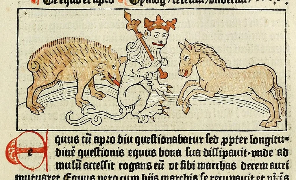 An illustration from Dyalog[us] creaturaru[m] moralizat[us] : omni materie morali iocu[n]do et edificatiuo modo applicabilis, leaf 187